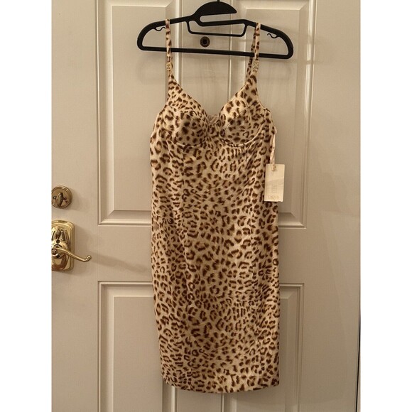 Vintage ESCADA Brown Leopard Print Mini NEW